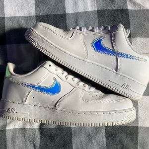 Nike Air Force 1 iridescent swoosh